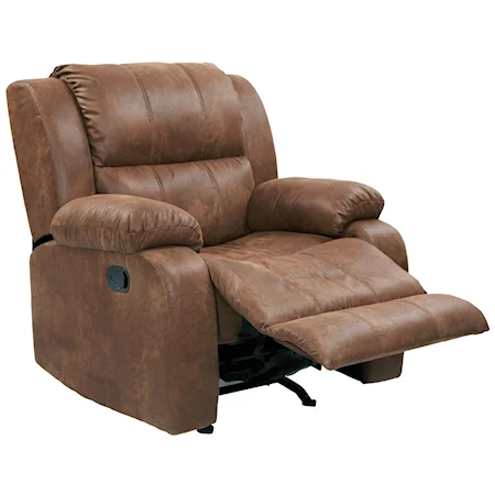 Rocker Reclining Chair with Pillow Arms